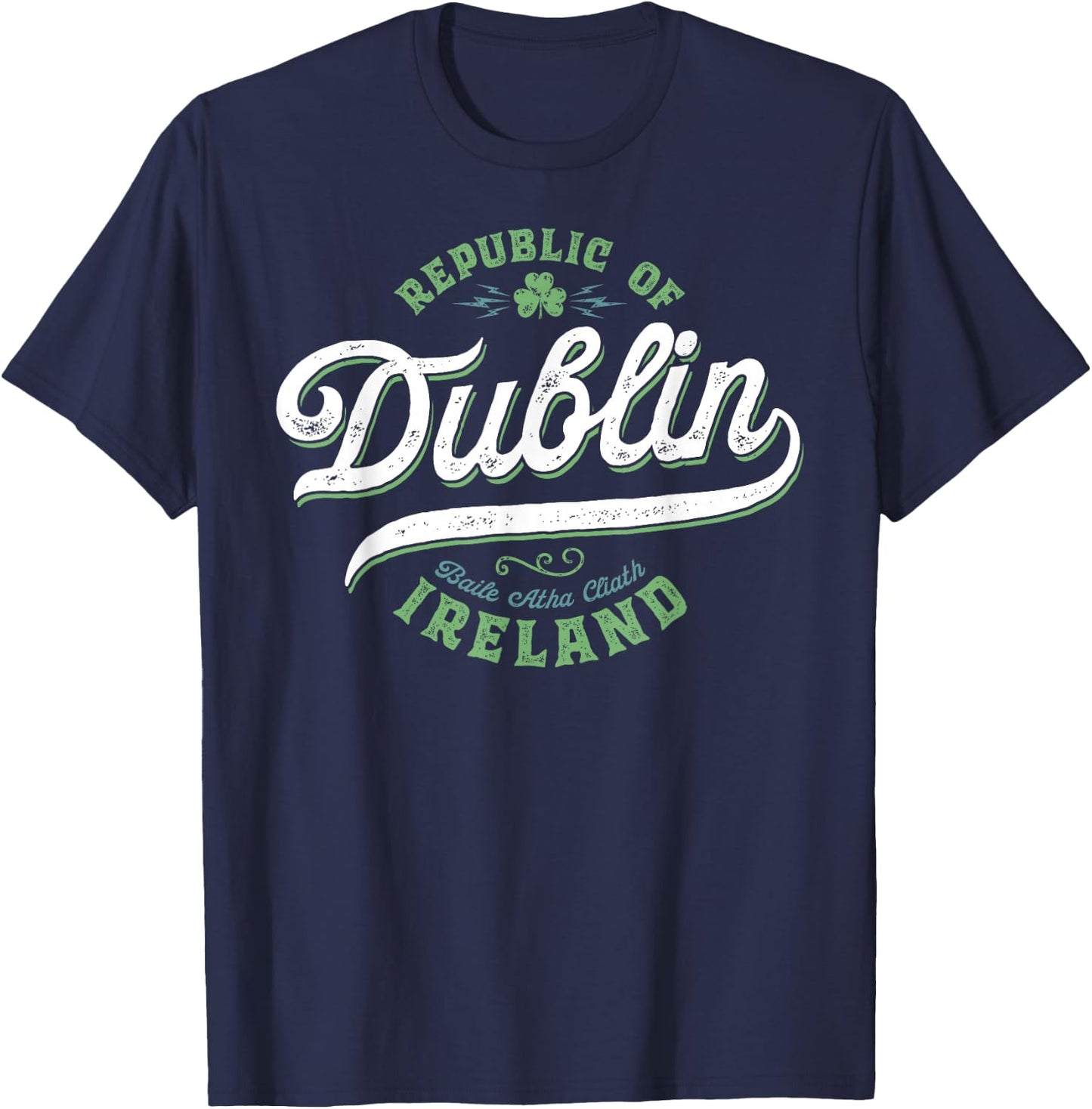 Dublin Ireland | Eire Vintage Irish Capital Dublin T-Shirt - T-Shirt | Navy