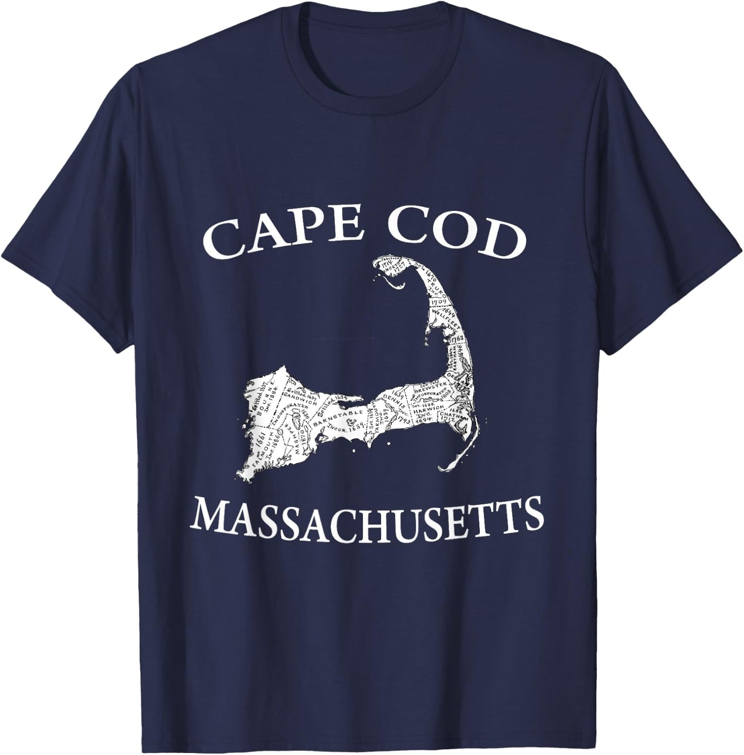 Cape Cod Map T Shirt T-Shirt - T-Shirt | Navy