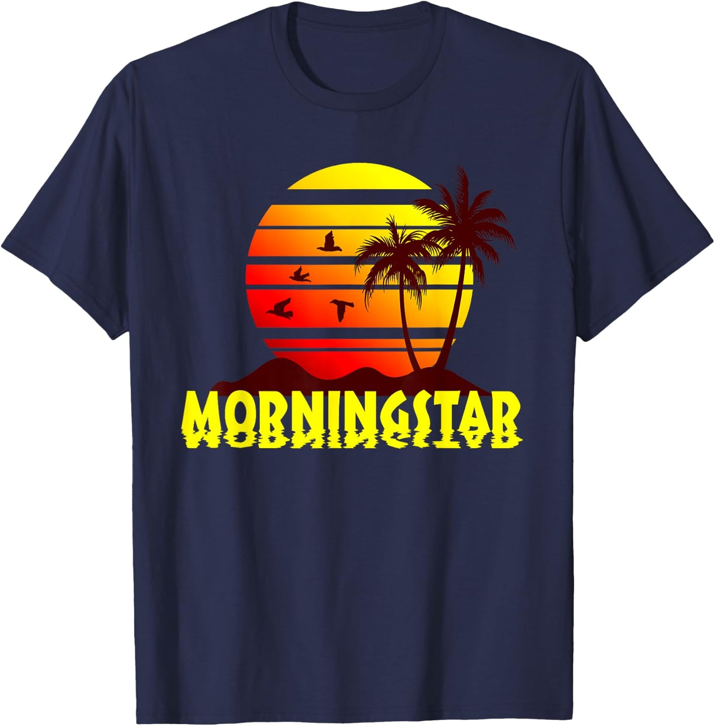 MORNINGSTAR Beach Sunset Vacation Souvenir Shirt T-Shirt - T-Shirt | Navy