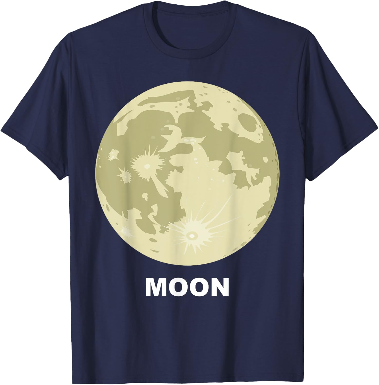Solar System Group Costumes - Giant Earth's Moon Costume T-Shirt - T-Shirt | Navy