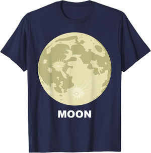 Solar System Group Costumes - Giant Earth's Moon Costume T-Shirt - T-Shirt | Navy