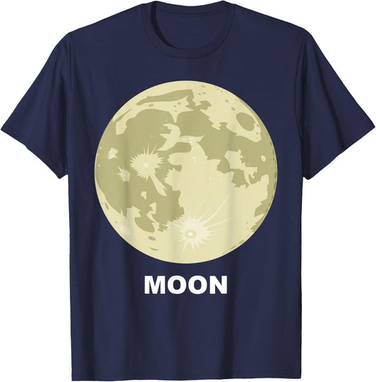 Solar System Group Costumes - Giant Earth's Moon Costume T-Shirt - T-Shirt | Navy