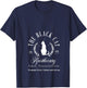 Retro Black Cat Apothecary Witchy Wicca Spooky Halloween V-Neck T-Shirt - T-Shirt | Navy