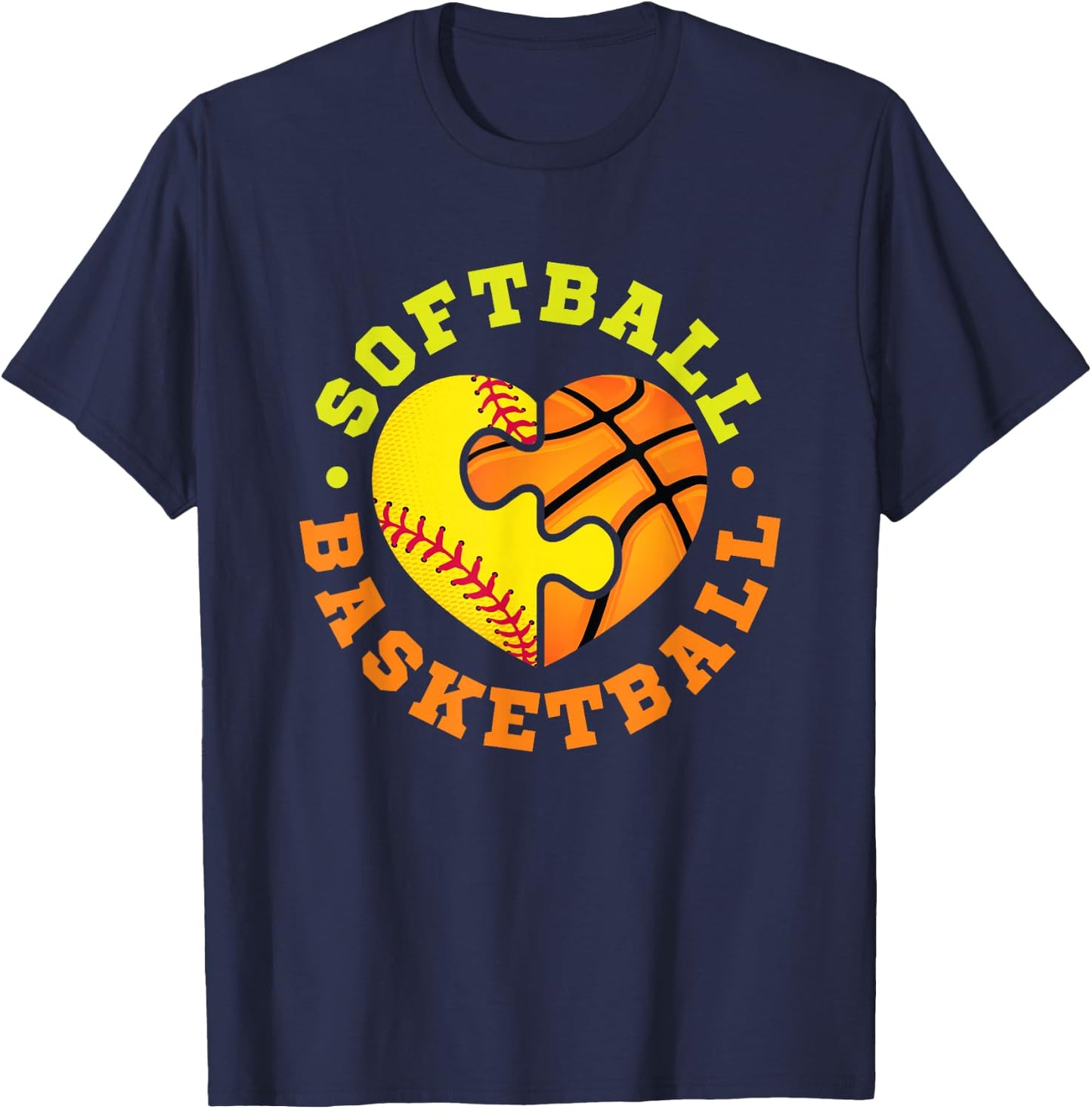 Softball Basketball T-Shirt - T-Shirt | Navy
