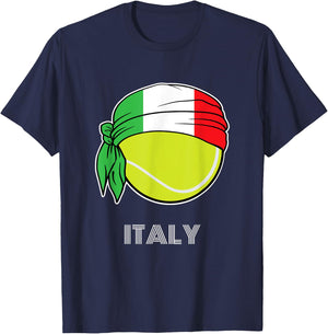 Italy Tennis Shirt for Italian Players, Italy Tennis T-Shirt - T-Shirt | Navy