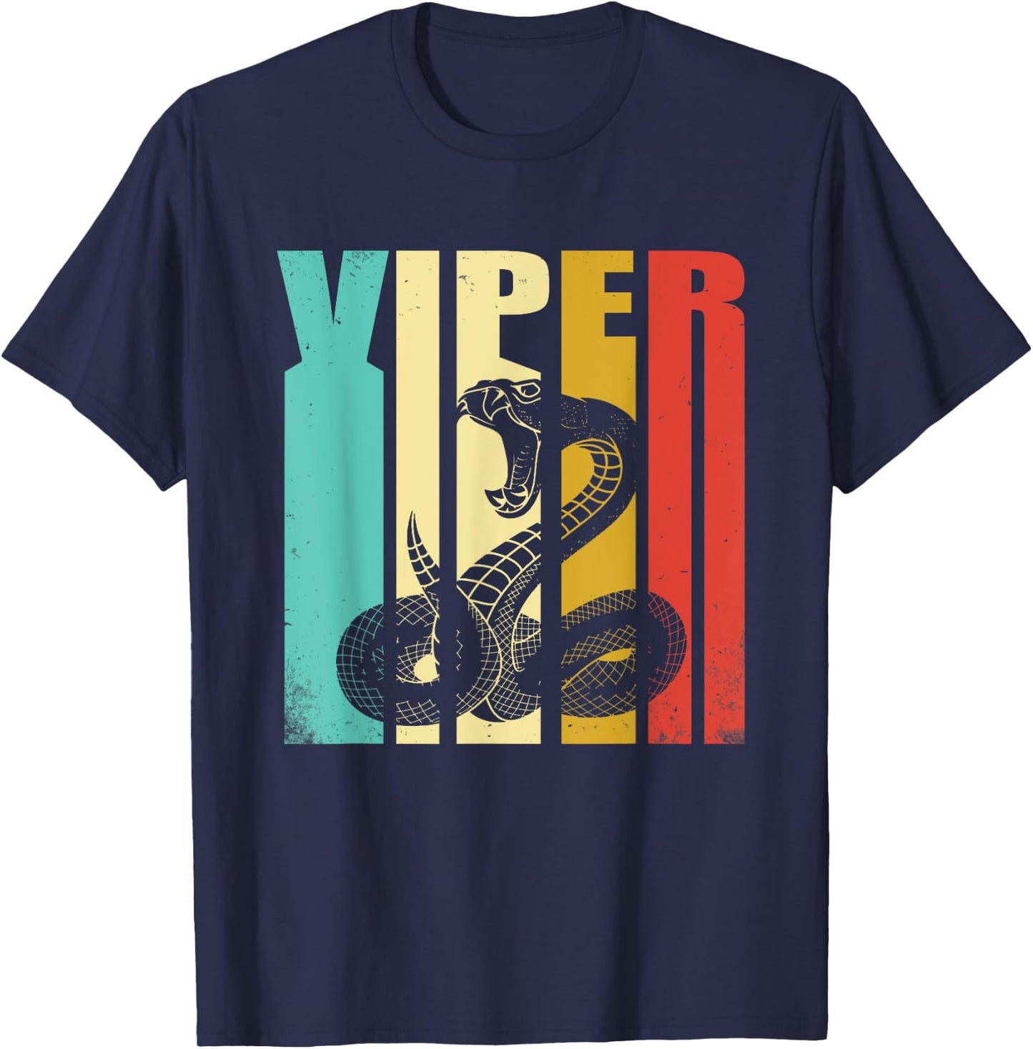 Vintage Viper Shirt Snake T-Shirt - T-Shirt | Navy