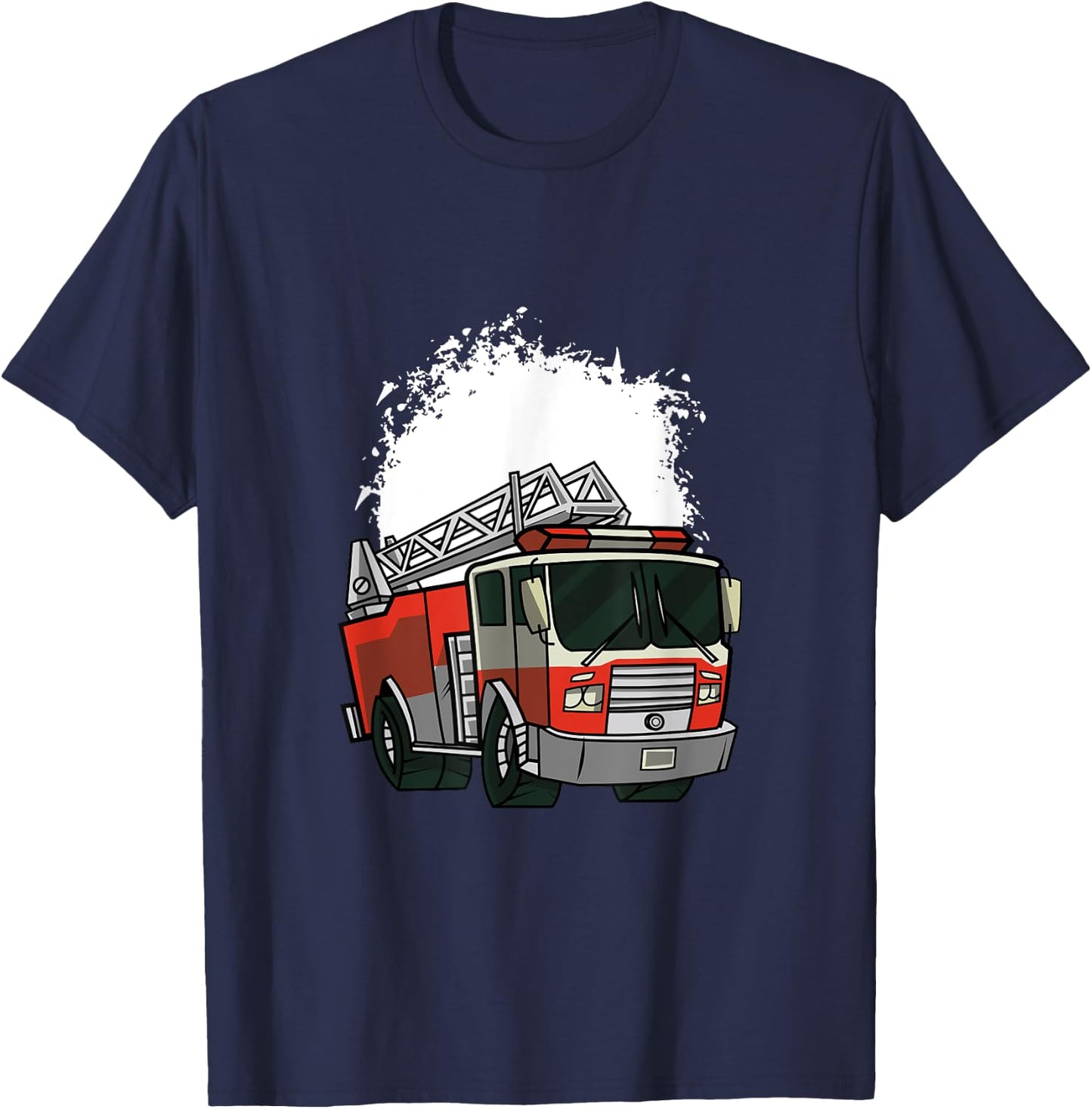 First Responder Fireman Truck Men Women Kids T-Shirt - T-Shirt | Navy