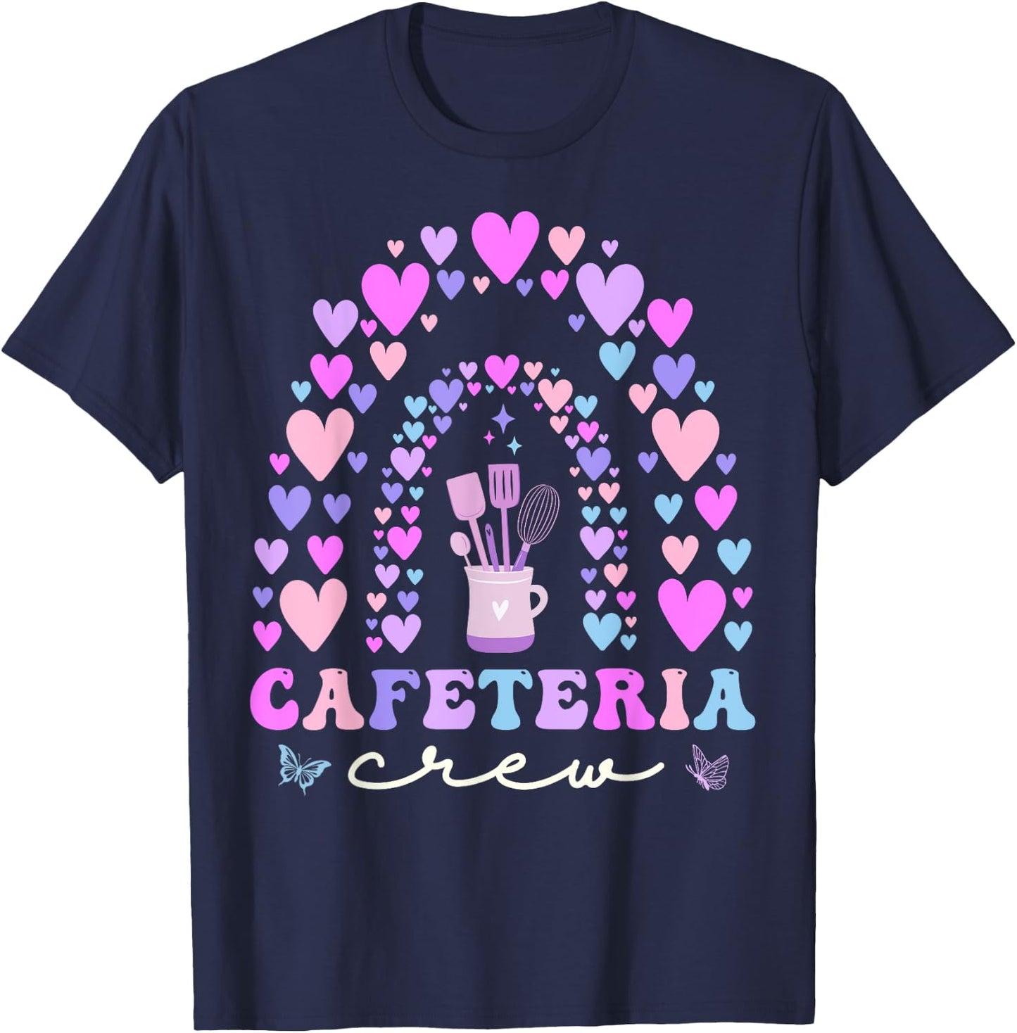 Cafeteria Crew Nutrition Food Services Worker Lunch Lady T-Shirt - T-Shirt | Navy