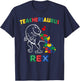 Teachersaurus Rex Autism Teacher Dinosaur Men Women Girls Kids T-Shirt - T-Shirt | Navy