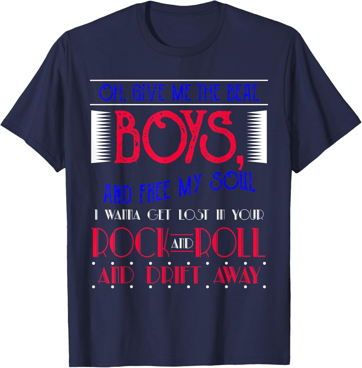 LyricVerse - DRIFT AWAY T-Shirt - T-Shirt | Navy