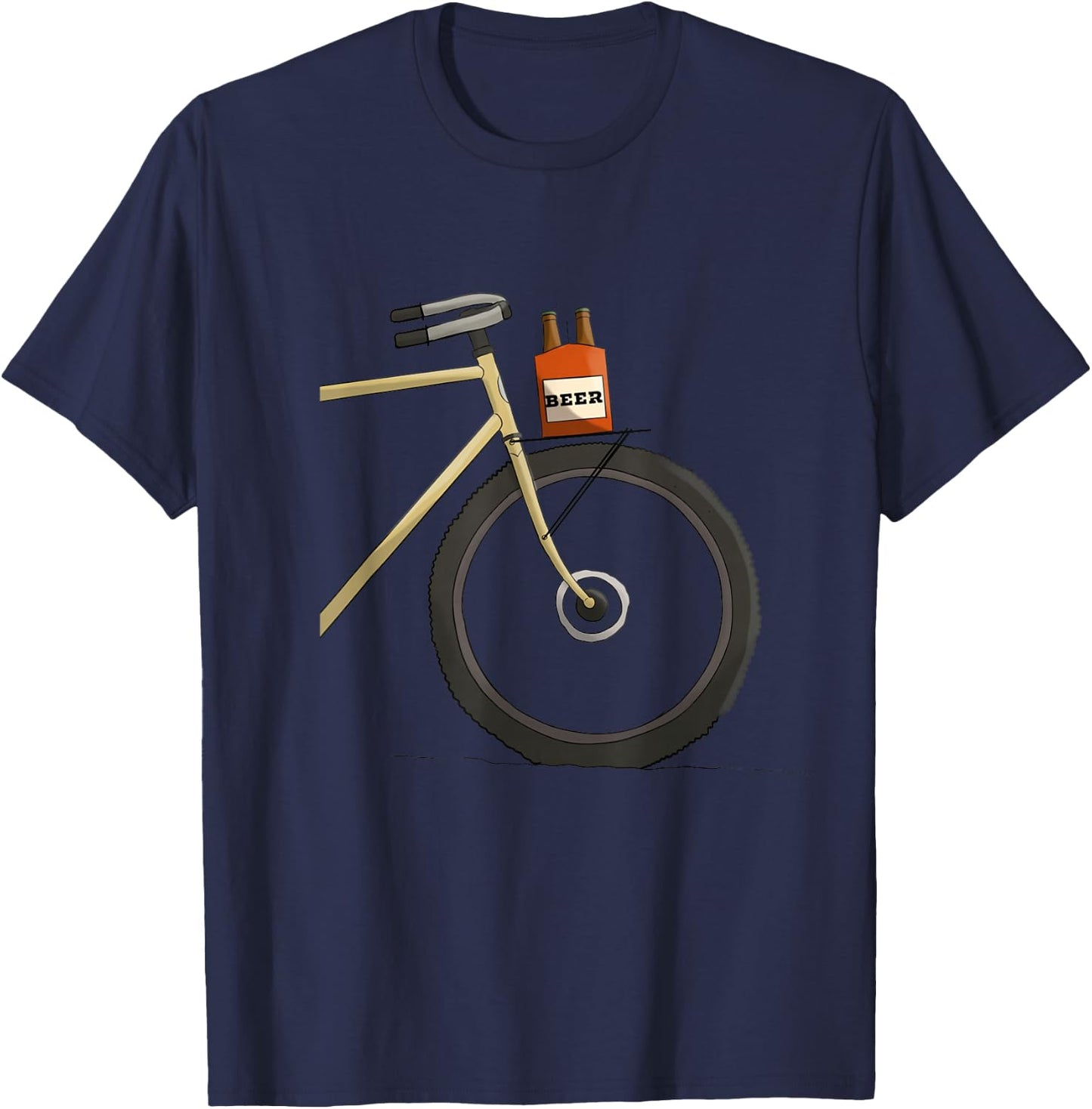 Beer bikepacking - Bike and Beer T-Shirt - T-Shirt | Navy