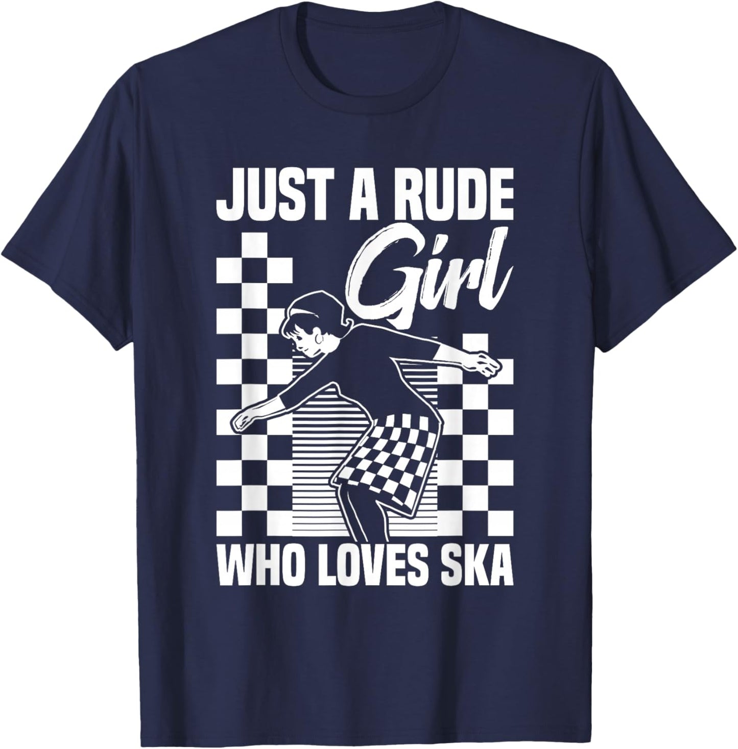 Ska Music Fans Rude Girl Jamaican Music Lover Ska Reggae T-Shirt - T-Shirt | Navy