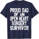 Proud Dad of Open Heart Surgery Survivor Pride T-Shirt - T-Shirt | Navy