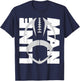 Football Lineman - Offensive/Defensive Line T-Shirt - T-Shirt | Navy