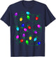 My Favorite Color is Christmas Lights Funny Pajama Xmas T-Shirt - T-Shirt | Navy