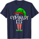 Gymnast Elf Group Matching Family Christmas Gift Gymnastics T-Shirt - T-Shirt | Navy