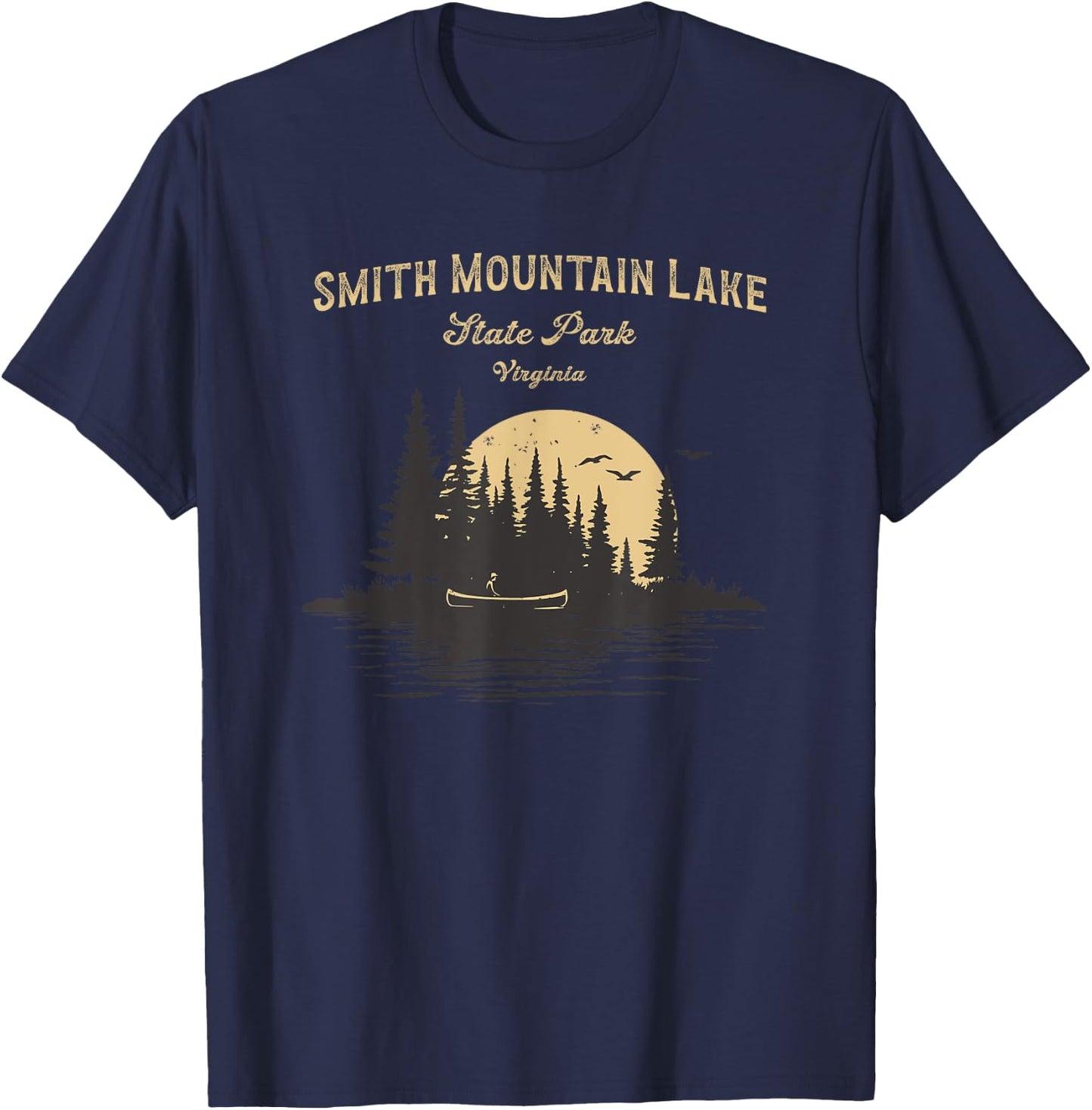 Smith Mountain Lake State Park Virginia Lake River Canoe T-Shirt - T-Shirt | Navy