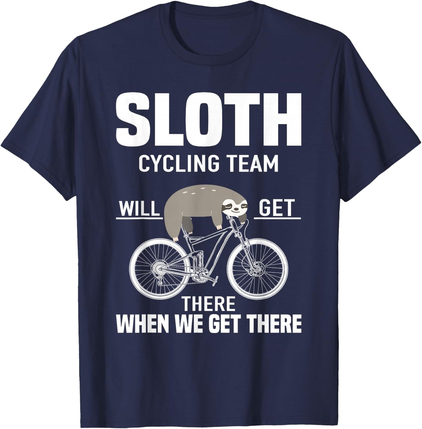 Sloth Cycling Team MTB Cycling T-Shirt - T-Shirt | Navy