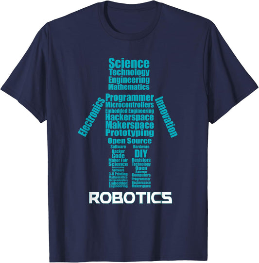 STREAM School Robotics Shirt T-Shirt - T-Shirt | Navy