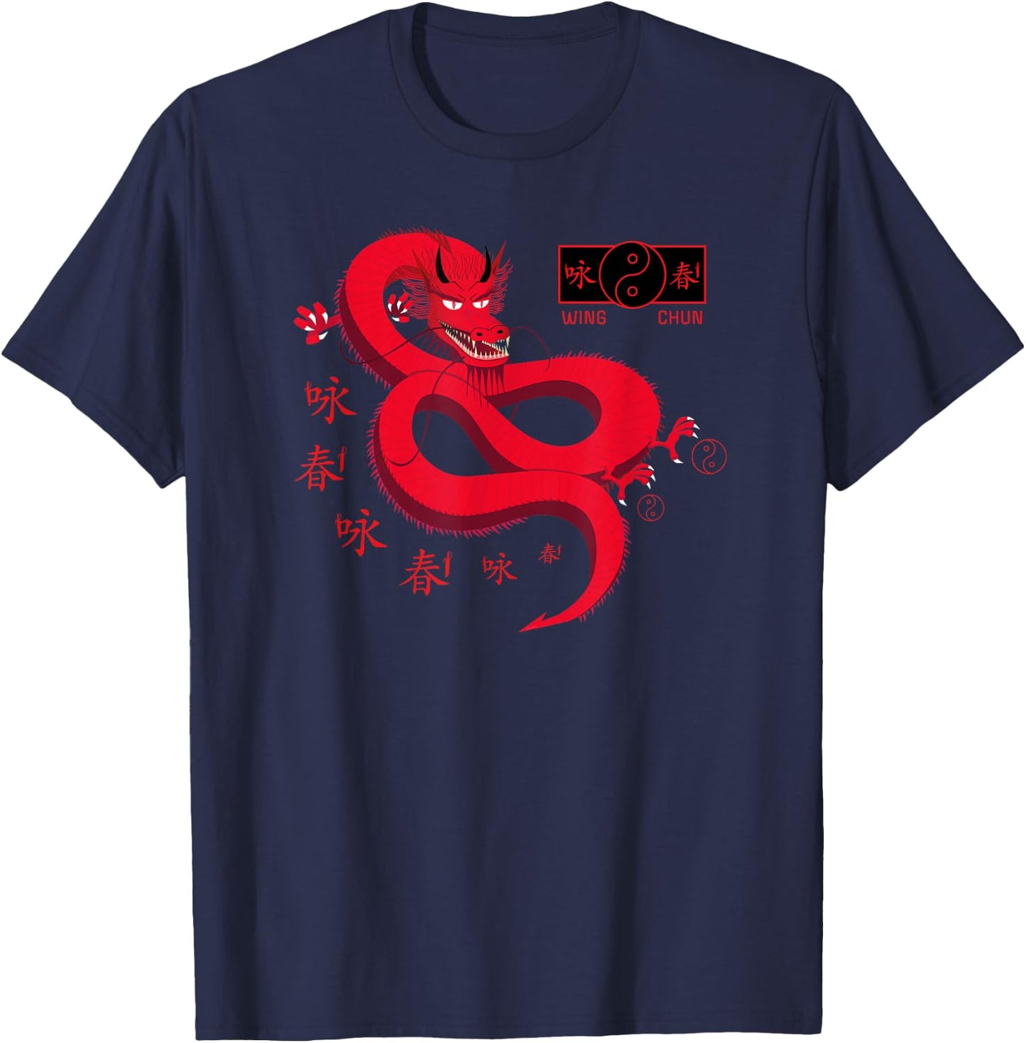 Dragon Wing Chun Kung Fu T-Shirt - T-Shirt | Navy