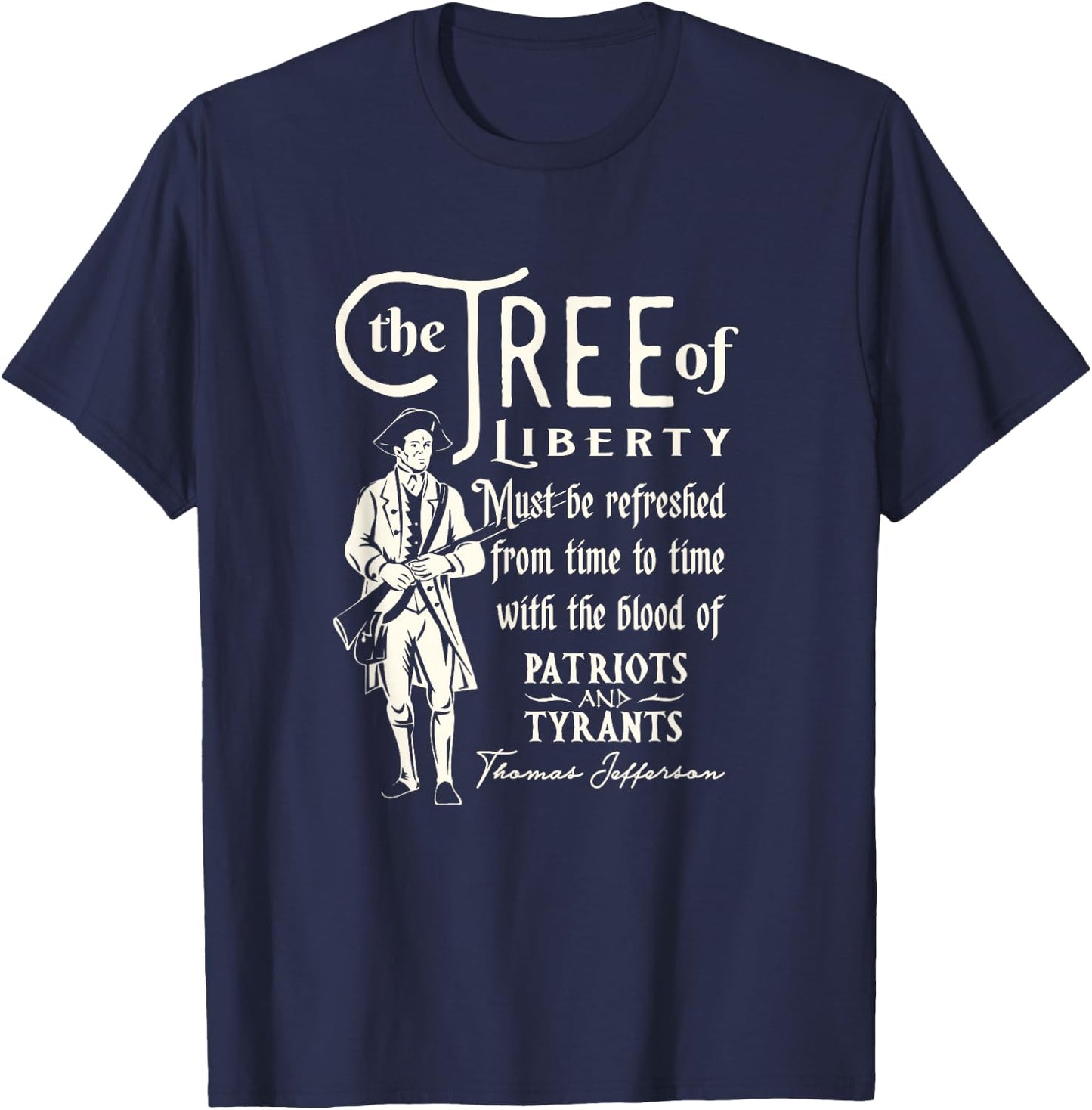Patriotic Tree of Liberty Conservative Freedom T-Shirt - T-Shirt | Navy