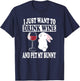 I Just Want To Drink Wine And Pet My Bunny Rabbit T-Shirt - T-Shirt | Navy