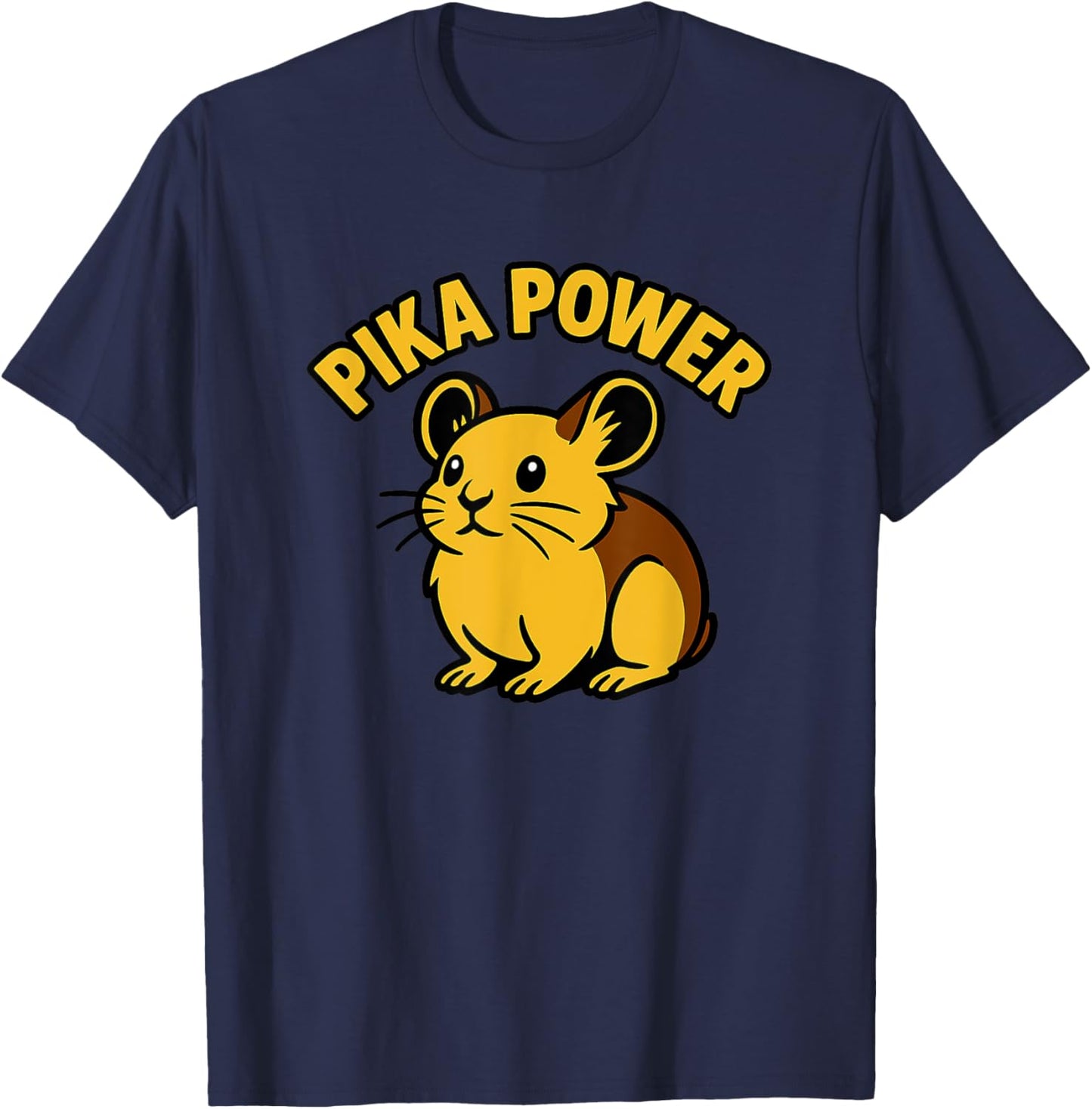 Pika Power Cute Pika T-Shirt - T-Shirt | Navy
