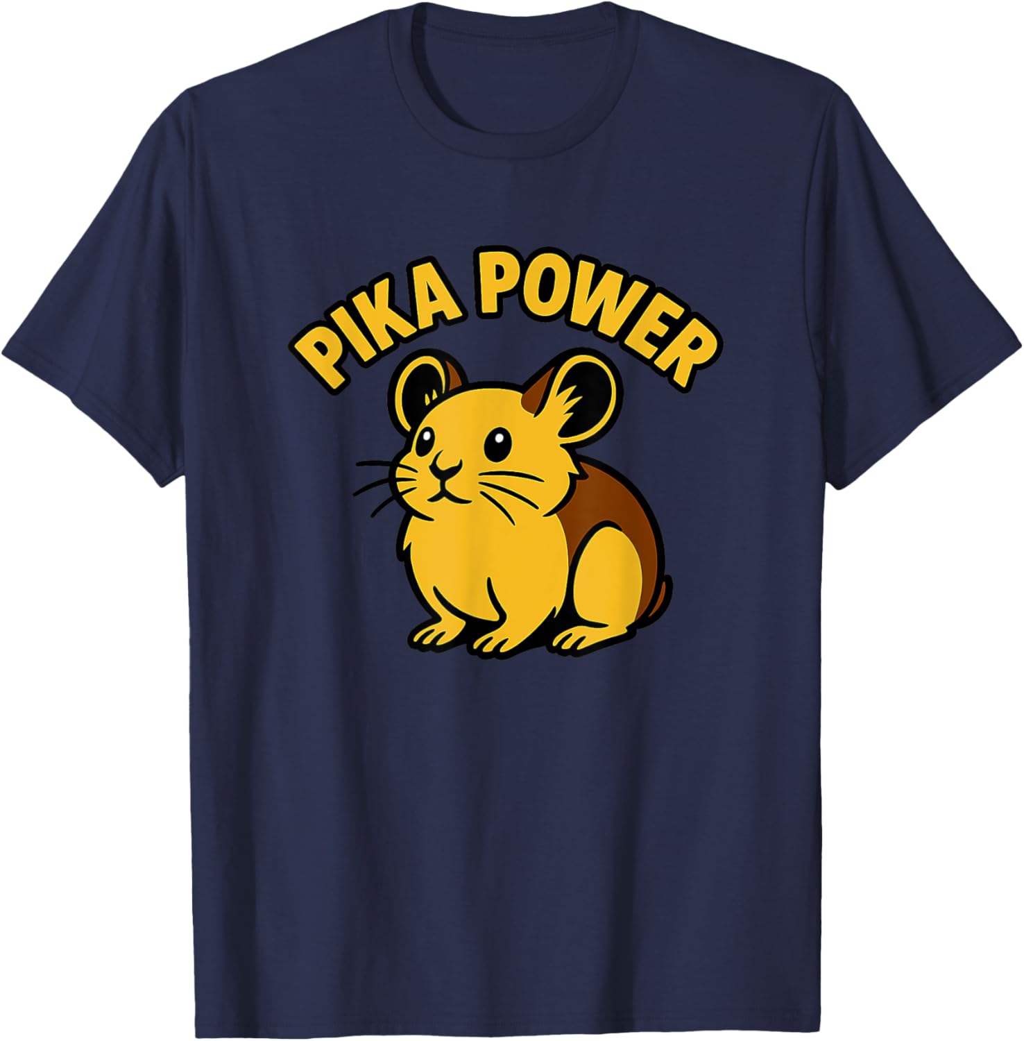 Pika Power Cute Pika T-Shirt - T-Shirt | Navy