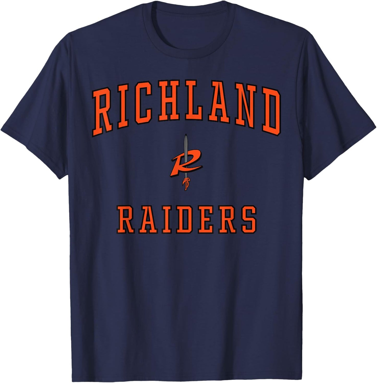 Richland High School Raiders C1 T-Shirt - T-Shirt | Navy