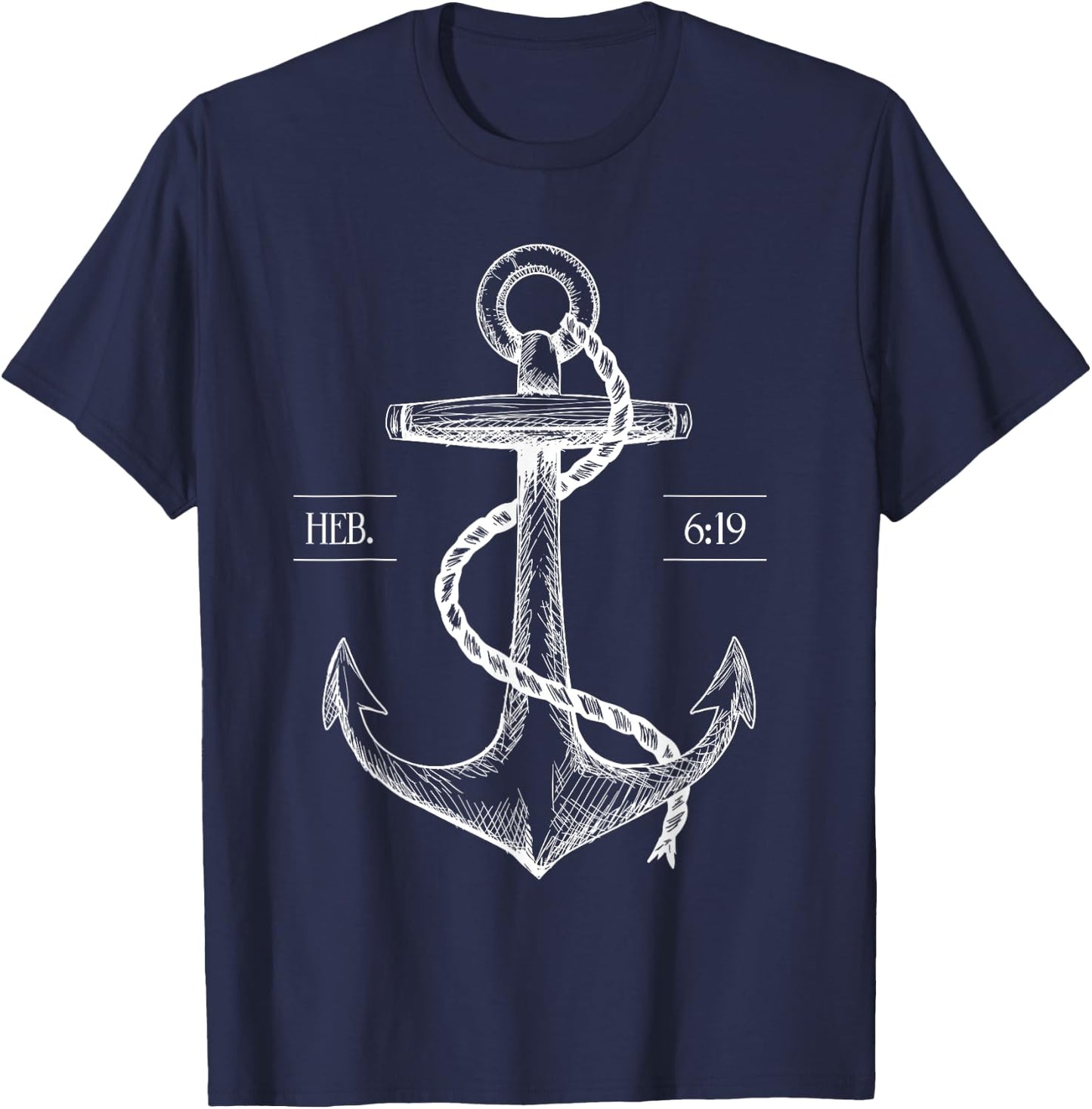 Jesus Is the Anchor of My Soul Hope Faith Anchored T Shirt T-Shirt - T-Shirt | Navy