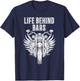 Motorcycle Shirts Funny Life Behind Bars Biker Men Dad T-Shirt - T-Shirt | Navy