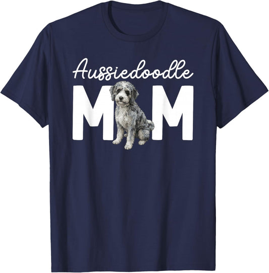 Aussiedoodle Mom Aussiedoodle Owner Aussiedoodle Lover T-Shirt - T-Shirt | Navy