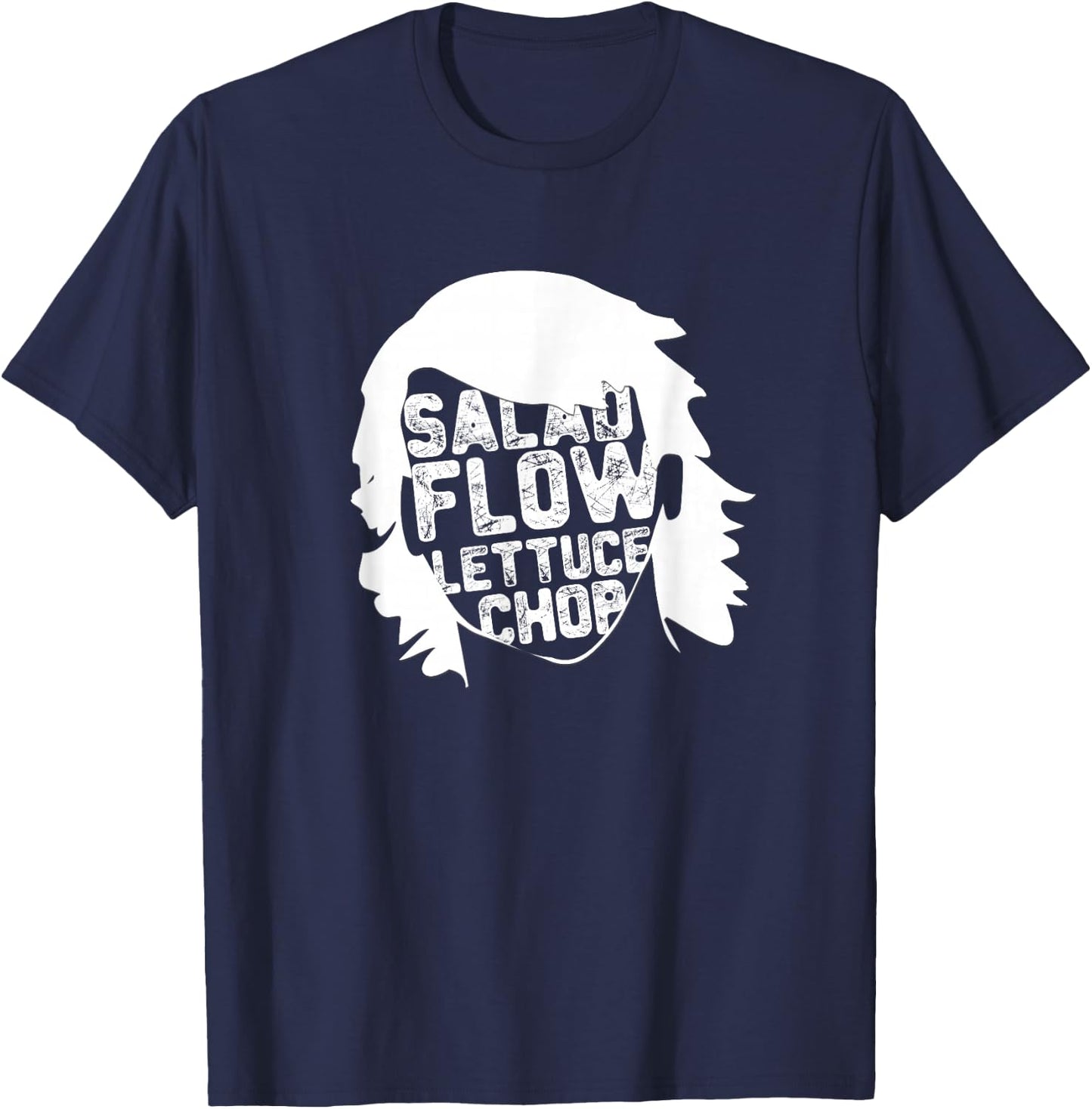 Hockey Hair Funny Flow Lettuce Salad Chop Hockey T-Shirt - T-Shirt | Navy