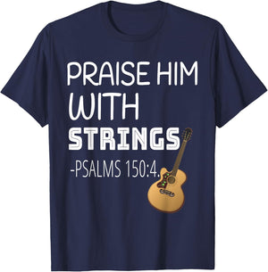 Praise Him with Strings T-Shirt - T-Shirt | Navy