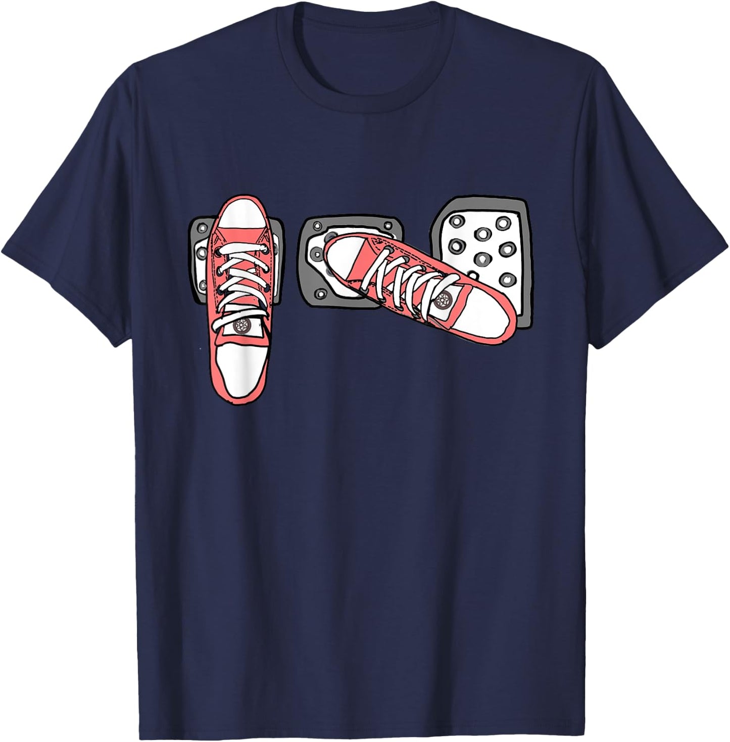 Save The Stick Funny Manual Transmission Three Pedals Car T-Shirt - T-Shirt | Navy
