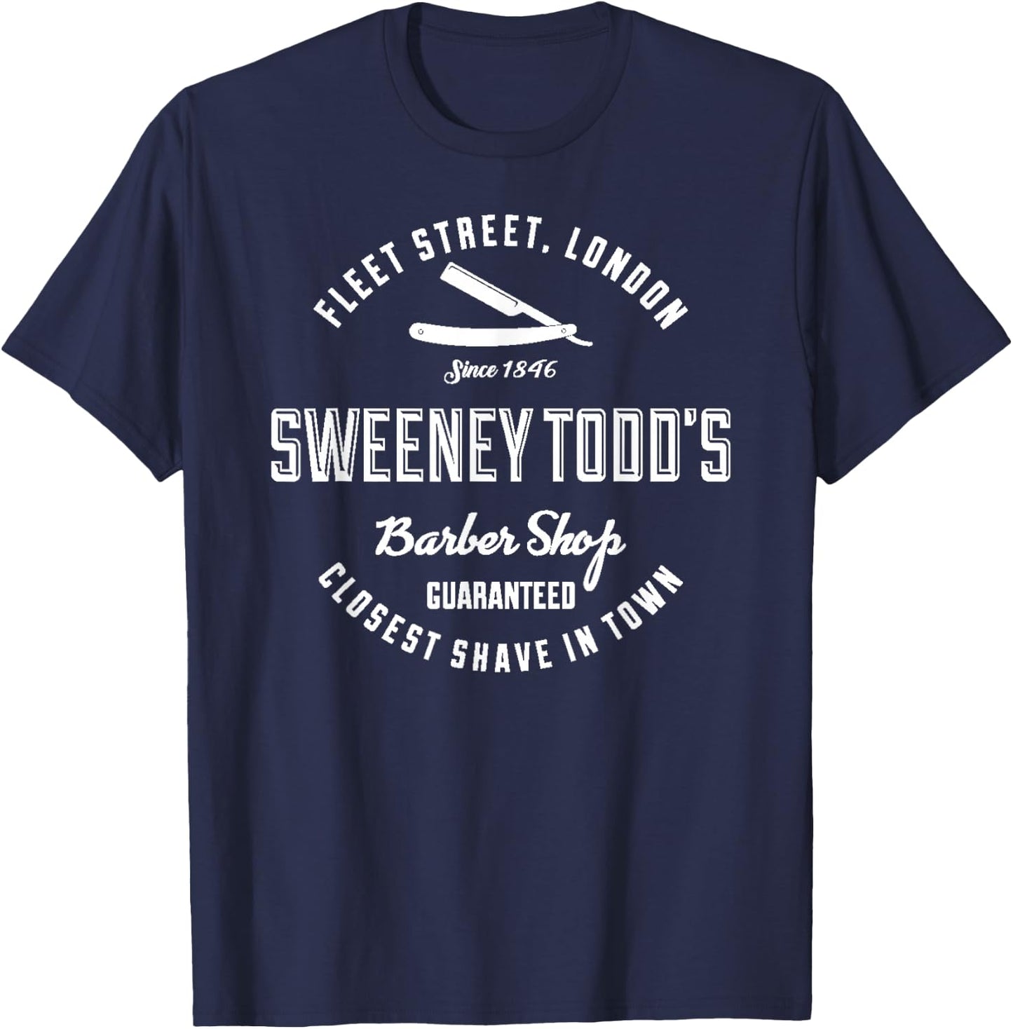 Sweeney Todd's Barber Shop T-Shirt - T-Shirt | Navy
