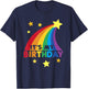 Boys Girls Bright Rainbow It's My Birthday T-Shirt - T-Shirt | Navy