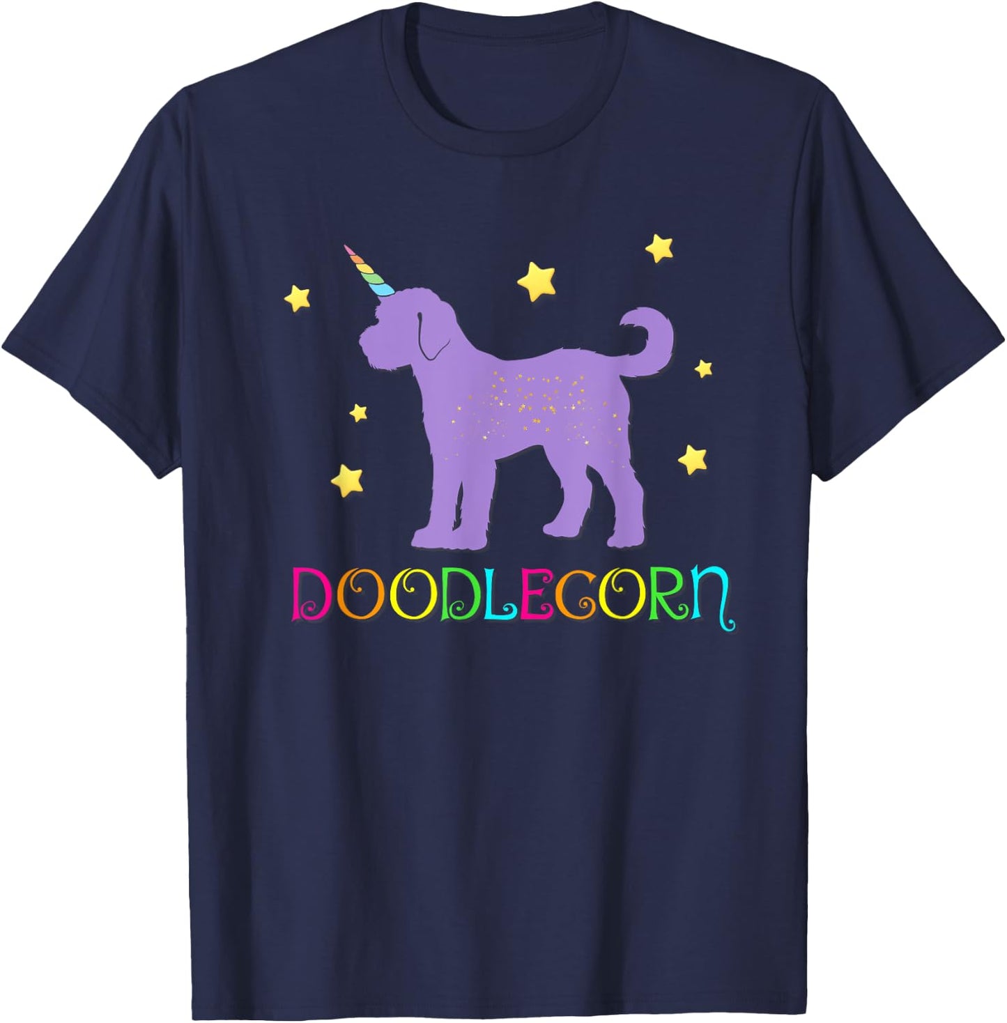 Doodlecorn Doodle Dog Unicorn Aussiedoodle Sheepadoodle Men Women Kids T-Shirt - T-Shirt | Navy