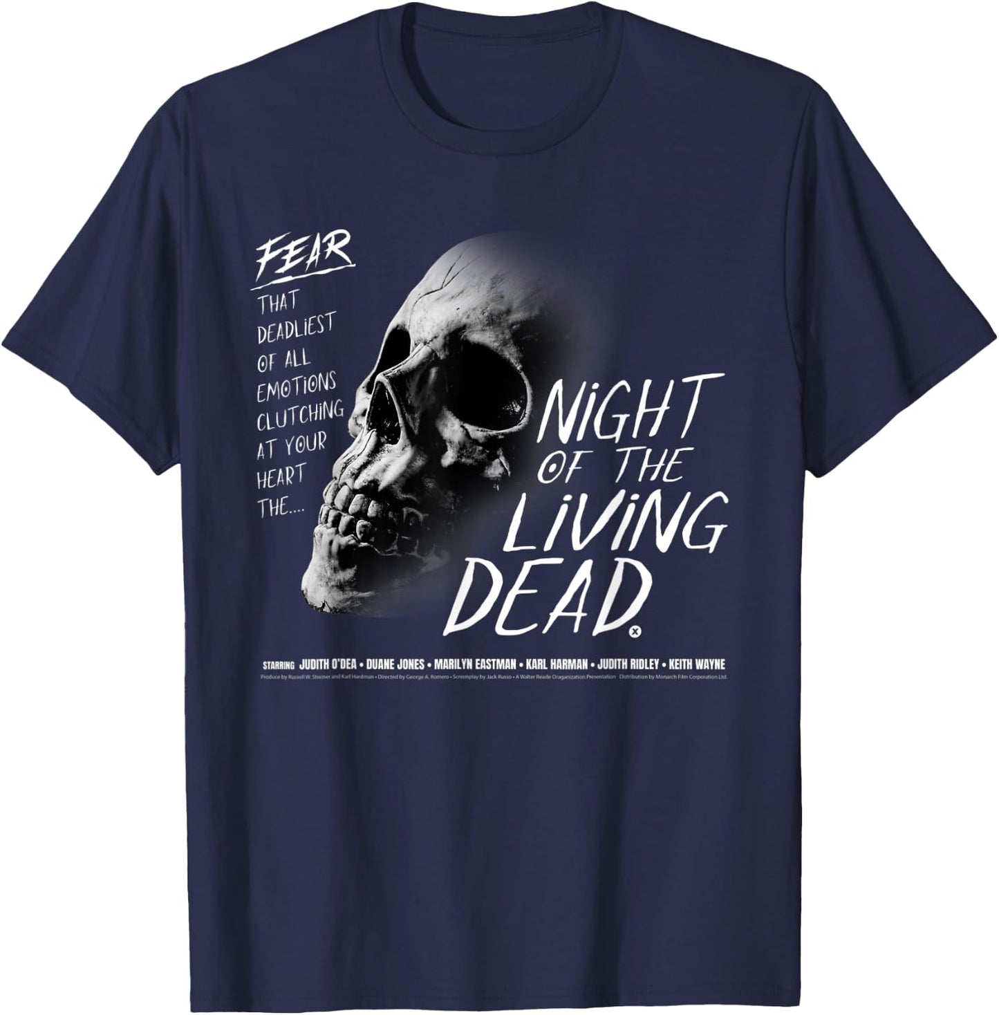 Classic Vintage Retro Zombie Movie Poster T-Shirt - T-Shirt | Navy