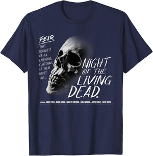 Classic Vintage Retro Zombie Movie Poster T-Shirt - T-Shirt | Navy