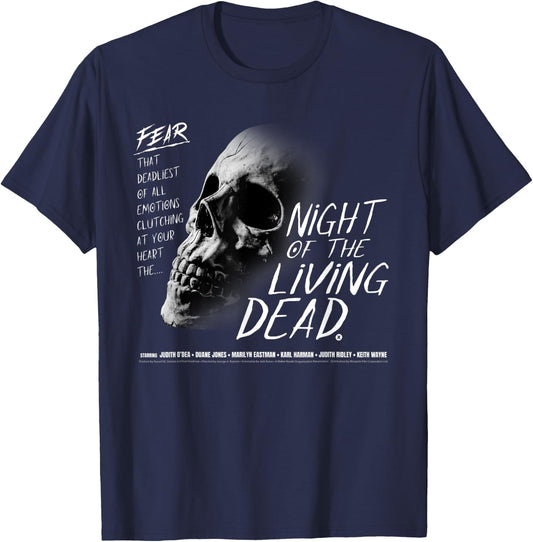 Classic Vintage Retro Zombie Movie Poster T-Shirt - T-Shirt | Navy