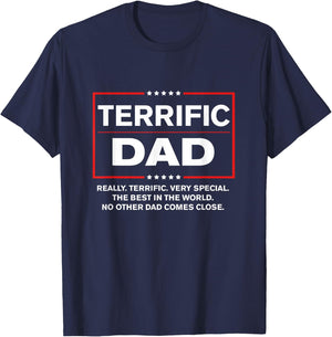 Terrific Dad - Funny Donald Trump Fathers Day T-Shirt - T-Shirt | Navy