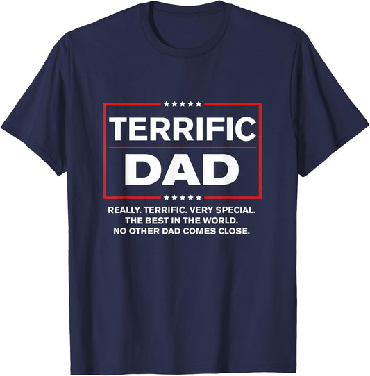 Terrific Dad - Funny Donald Trump Fathers Day T-Shirt - T-Shirt | Navy