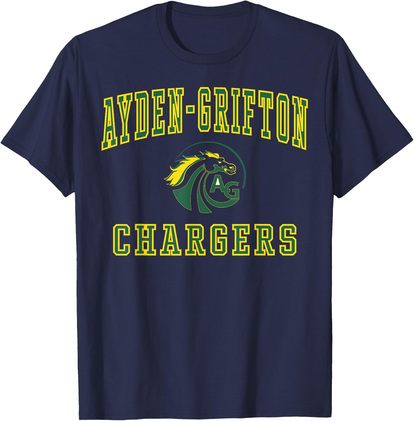 Ayden-Grifton High School Chargers C1 T-Shirt - T-Shirt | Navy