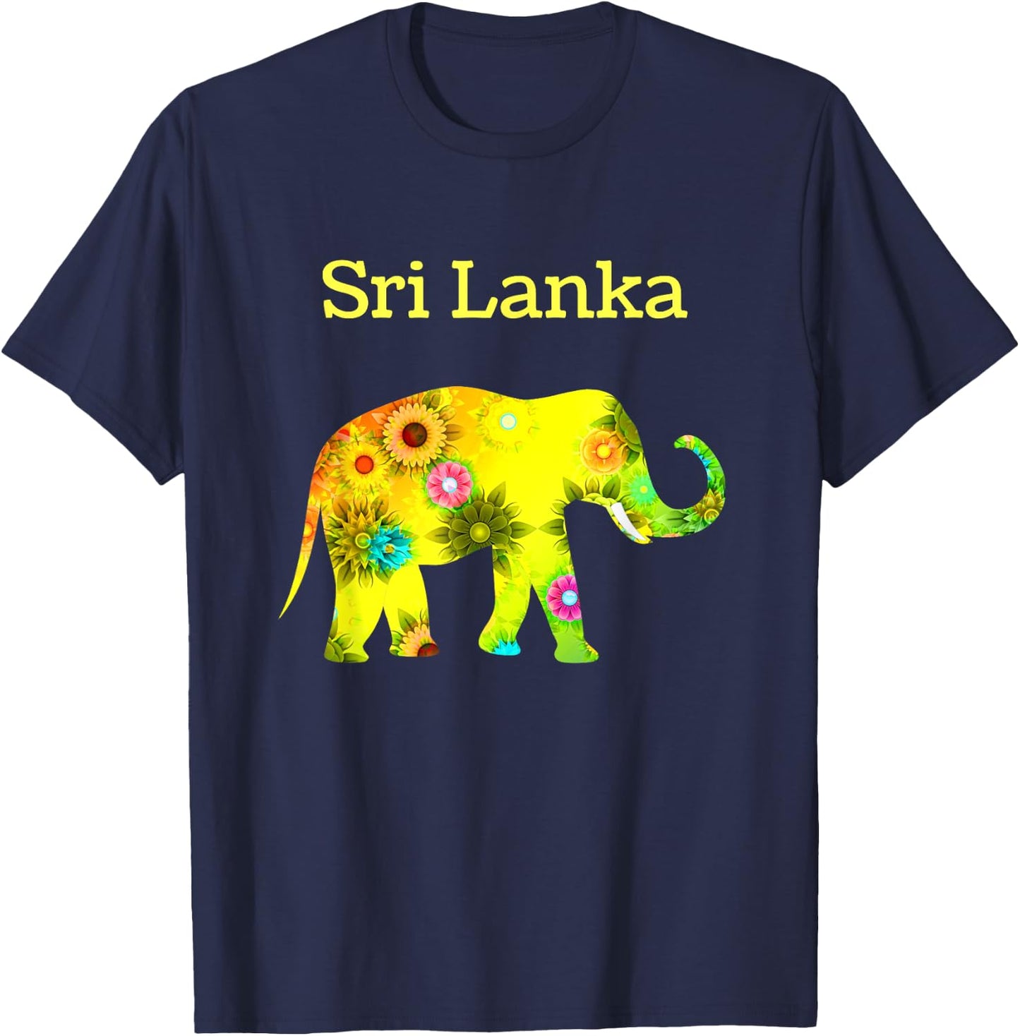 Sri Lanka Elephant T-Shirt - T-Shirt | Navy