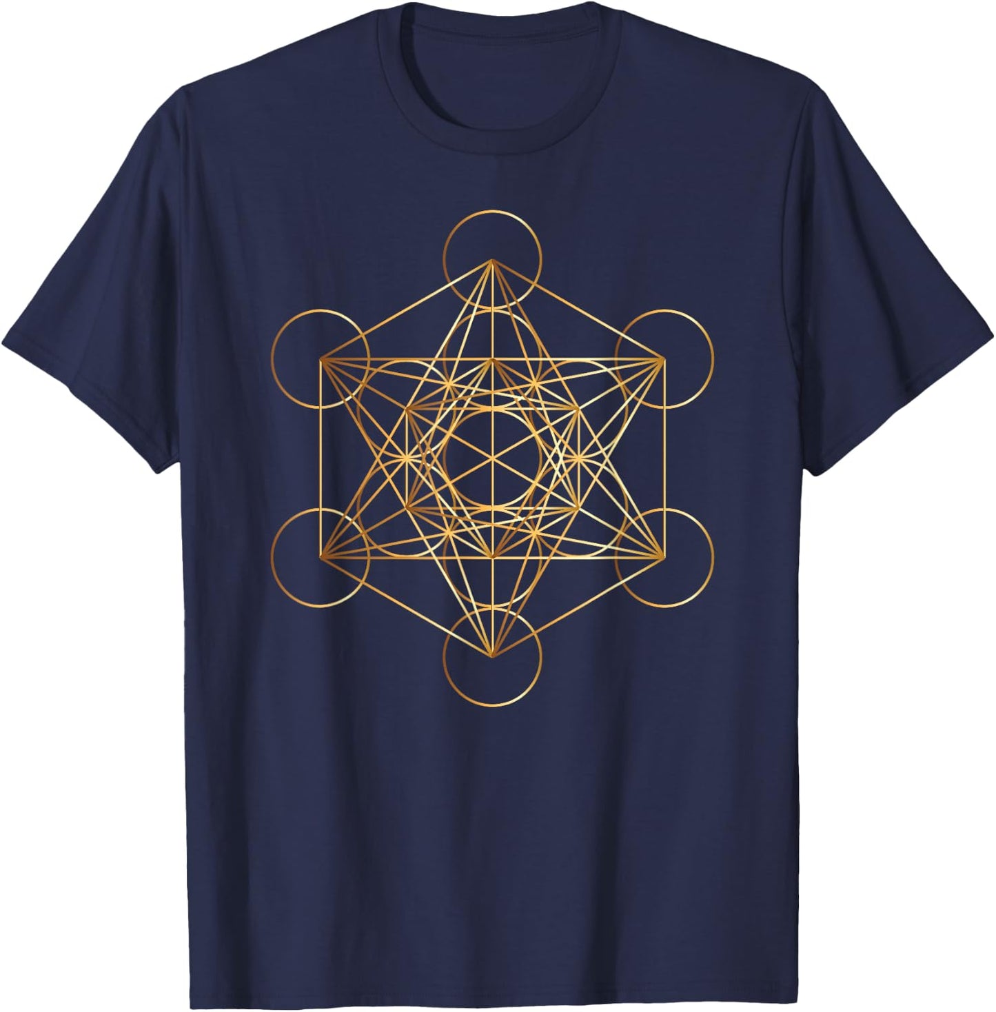 Metatron's Cube Sacred Geometry Symbol Mystical Esoteric Des T-Shirt - T-Shirt | Navy