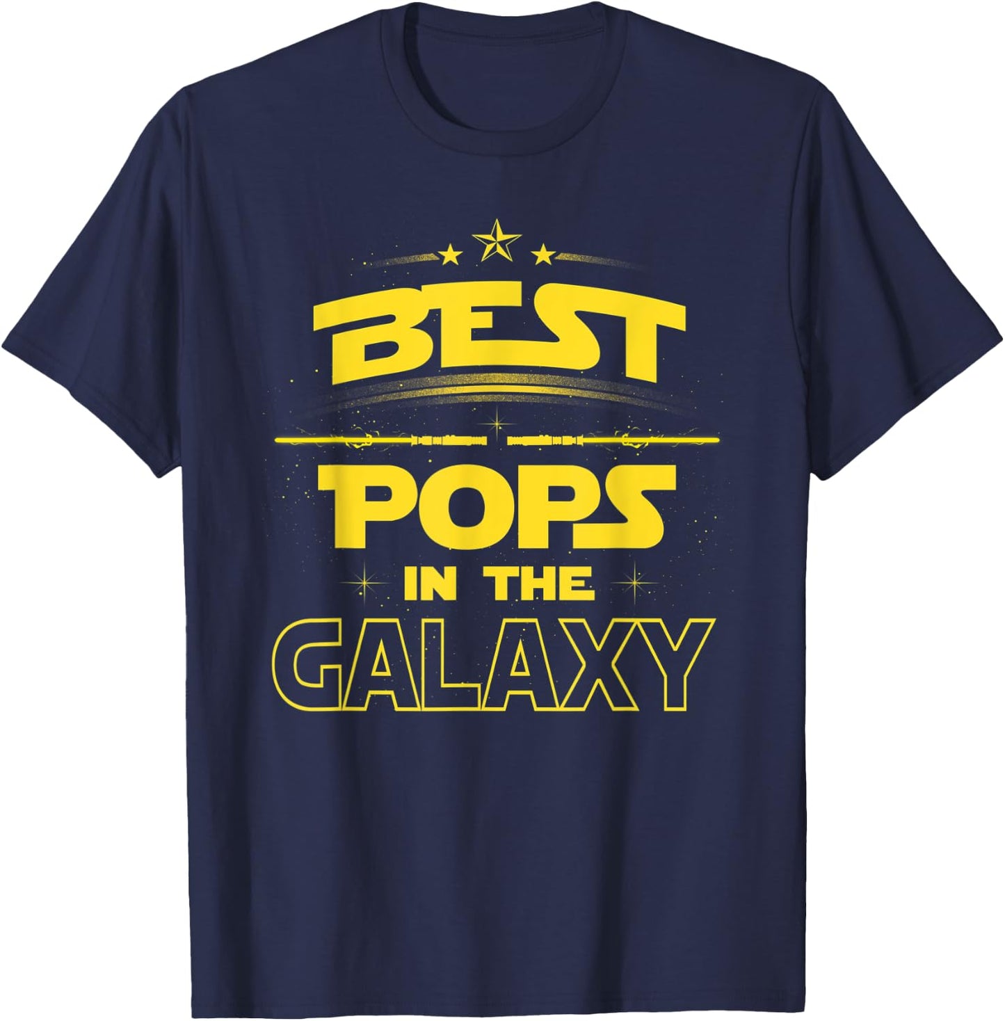 Best POPS in the Galaxy Shirt Fathers Day Gift DAD T-Shirt - T-Shirt | Navy