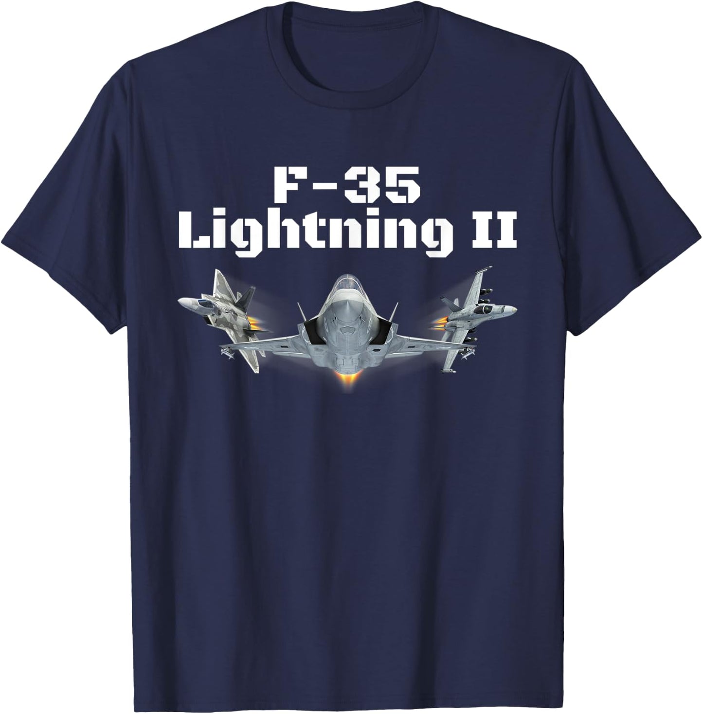 A great F-35 Lightning II Aviation . T-Shirt - T-Shirt | Navy