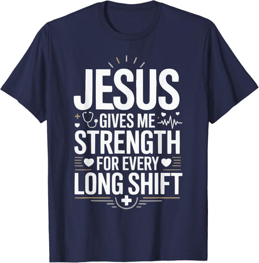 Christian Caregiver Christianity Jesus Christ Caregiving T-Shirt - T-Shirt | Navy