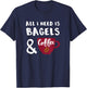 Bagels and Coffee Bagel Lover T-Shirt - T-Shirt | Navy
